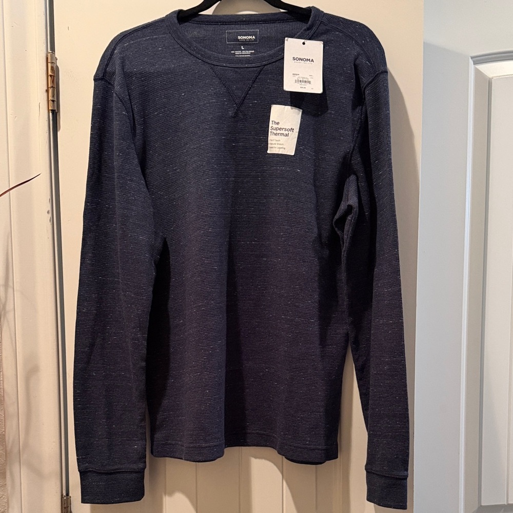 Sonoma Dark Blue Long Sleeve Men's Tee